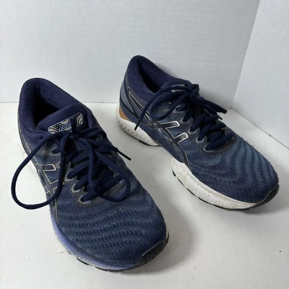 Asics Sneakers Womens Size 8 Gel Nimbus‎ 22 1012A587 Blue Running Walk F3